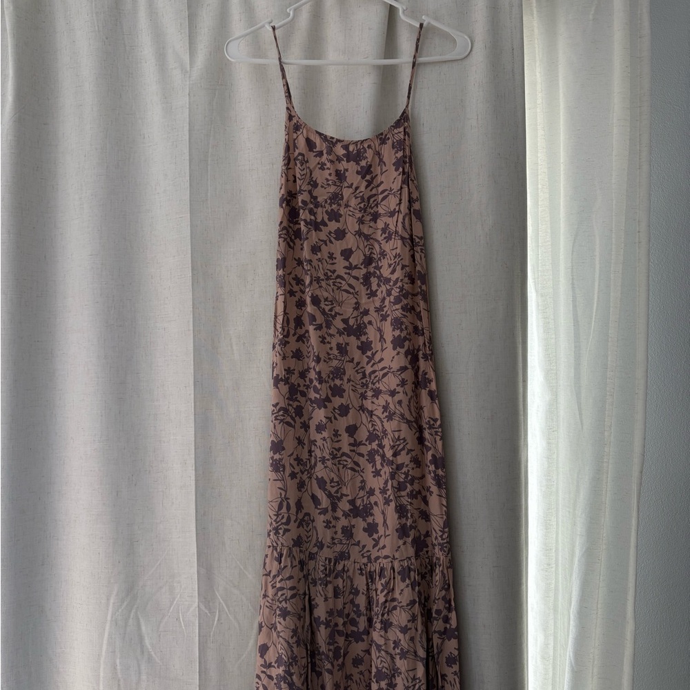a new day Maxi Dress with Plum Floral Print